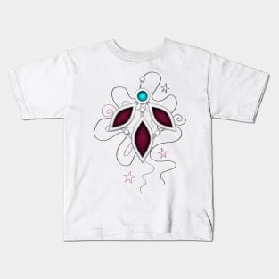 Colorful Aesthetic Pattern with Magical Crystals Kids T-Shirt